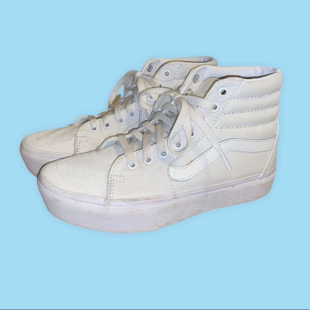 White platform vans